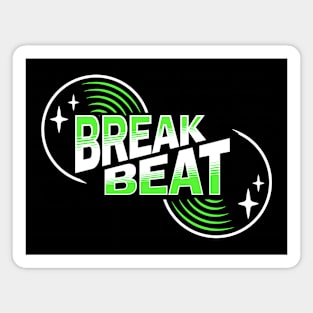 BREAKBEAT  - Retro Vinyl (Green) Magnet